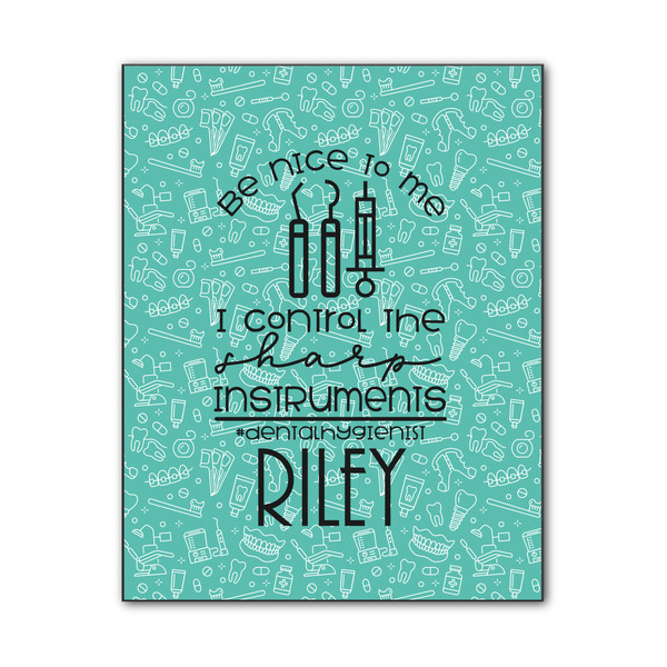 Custom Dental Hygienist Wood Print - 11x14 (Personalized)