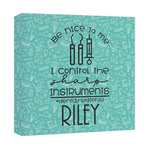 Custom Dental Hygienist Canvas Print - 12x12 (Personalized)