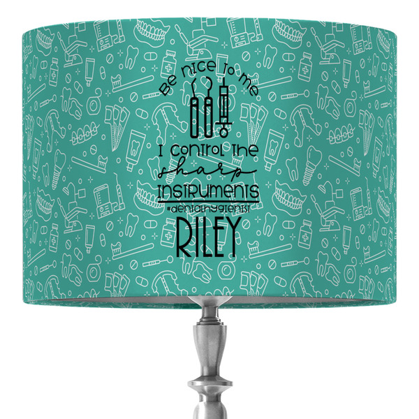 Custom Dental Hygienist 16" Drum Lamp Shade - Fabric (Personalized)