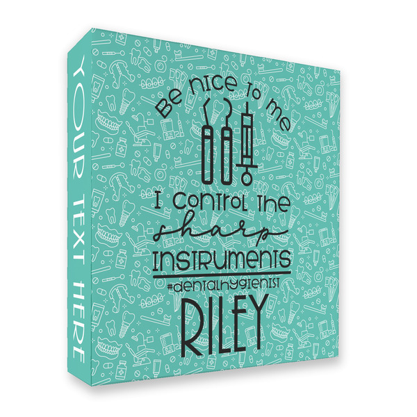 Custom Dental Hygienist 3 Ring Binder - Full Wrap - 2" (Personalized)