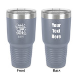 Dental Hygienist 30 oz Stainless Steel Tumbler - Grey - Double-Sided (Personalized)