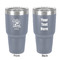 Dental Hygienist 30 oz Stainless Steel Ringneck Tumbler - Grey - Double Sided - Front & Back