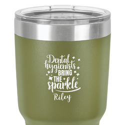 Dental Hygienist 30 oz Stainless Steel Tumbler - Olive - Single-Sided (Personalized)