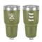 Dental Hygienist 30 oz Stainless Steel Ringneck Tumbler - Olive - Double Sided - Front & Back