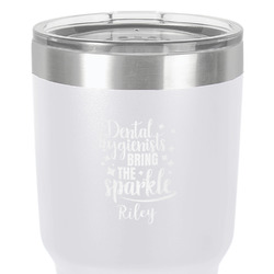 Dental Hygienist 30 oz Stainless Steel Tumbler - White - Double-Sided (Personalized)