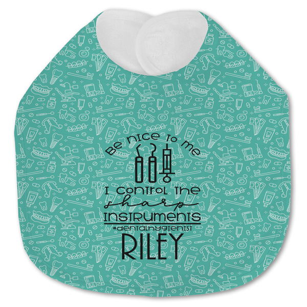 Custom Dental Hygienist Jersey Knit Baby Bib w/ Name or Text