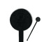 Dental Hygienist Black Plastic 7" Stir Stick - Round - Closeup