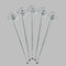 Dental Hygienist Clear Plastic 7" Stir Stick - Round - Fan View