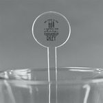 Dental Hygienist 7" Round Plastic Stir Sticks - Clear (Personalized)