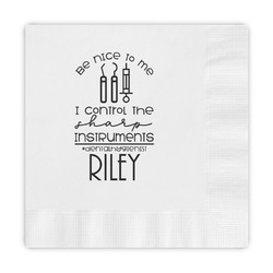 Dental Hygienist Embossed Decorative Napkins (Personalized)