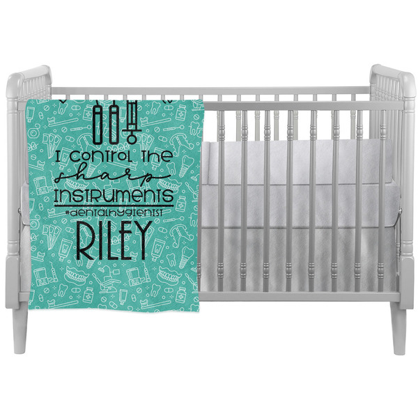 Custom Dental Hygienist Crib Comforter / Quilt (Personalized)