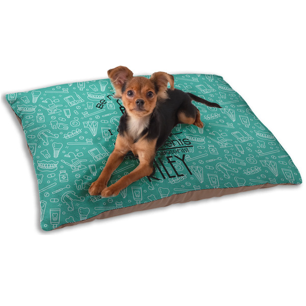 Custom Dental Hygienist Dog Bed - Small w/ Name or Text