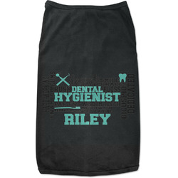 Dental Hygienist Black Pet Shirt (Personalized)