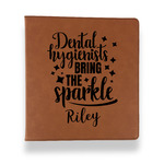 Dental Hygienist Leather Binder - 1" - Rawhide (Personalized)