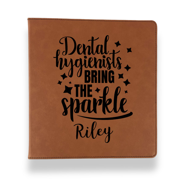 Custom Dental Hygienist Leather Binder - 1" - Rawhide (Personalized)