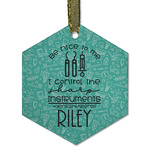 Dental Hygienist Flat Glass Ornament - Hexagon w/ Name or Text