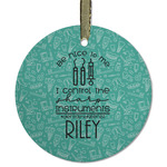 Dental Hygienist Flat Glass Ornament - Round w/ Name or Text