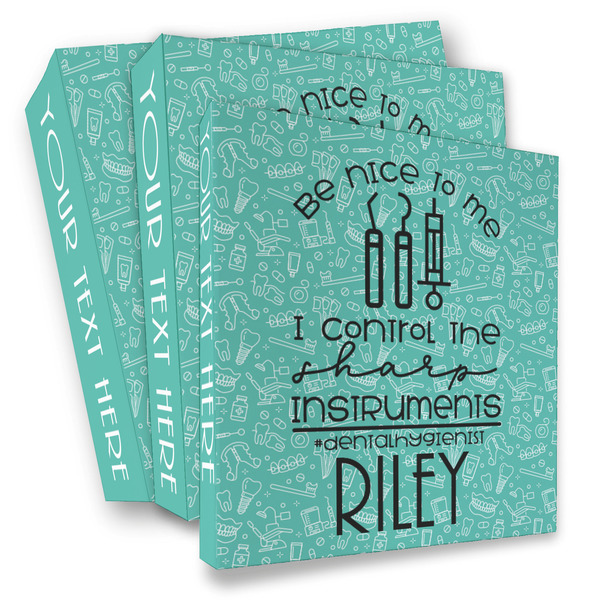 Custom Dental Hygienist 3 Ring Binder - Full Wrap (Personalized)