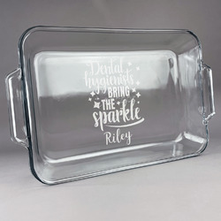 Dental Hygienist Glass Baking and Cake Dish (Personalized)