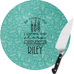 Dental Hygienist Round Glass Cutting Board (Personalized)