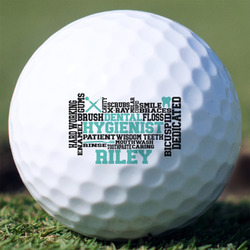 Dental Hygienist Golf Balls - Titleist Pro V1 - Set of 3 (Personalized)