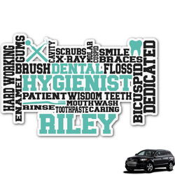 Dental Hygienist Graphic Car Decal (Personalized)