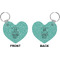 Dental Hygienist Heart Keychain (Front + Back)