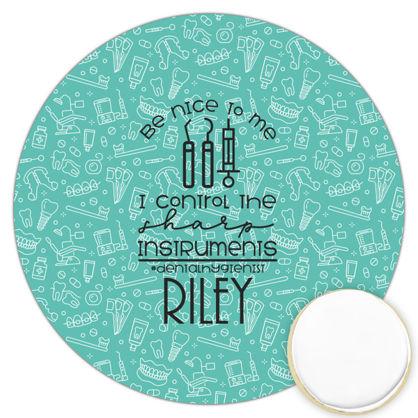 Custom Dental Hygienist Printed Cookie Topper - 3.25" (Personalized)