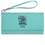 Dental Hygienist Ladies Leatherette Wallet - Laser Engraved- Teal (Personalized)