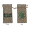 Dental Hygienist Large Burlap Gift Bags - Front & Back