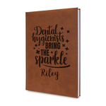 Dental Hygienist Leather Sketchbook - Small - Double Sided (Personalized)