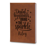 Dental Hygienist Leatherette Journal - Large - Double Sided (Personalized)