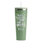 Dental Hygienist RTIC Everyday Tumbler with Straw - 28oz - Light Green - Double-Sided (Personalized)