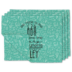 Dental Hygienist Double-Sided Linen Placemat - Set of 4 w/ Name or Text