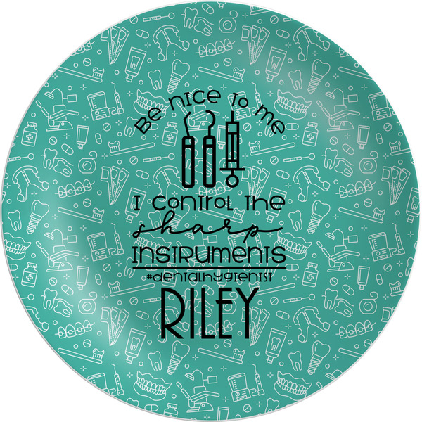 Custom Dental Hygienist Melamine Plate - 10" (Personalized)