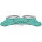 Dental Hygienist Metal Pet Bowls - On Dog Bone Shaped Mat