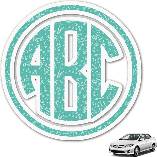 Custom Dental Hygienist Monogram Car Decal (Personalized)