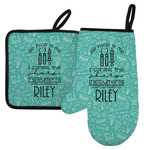 Dental Hygienist Left Oven Mitt & Pot Holder Set w/ Name or Text