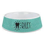 Dental Hygienist Plastic Dog Bowl - Large (Personalized)