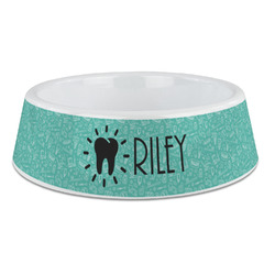 Dental Hygienist Plastic Dog Bowl - Large (Personalized)