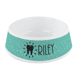 Dental Hygienist Plastic Dog Bowl - Small (Personalized)