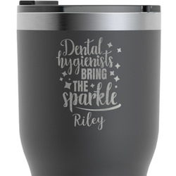 Dental Hygienist RTIC Tumbler - Black - Engraved Front (Personalized)