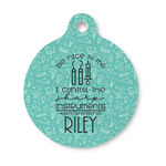 Dental Hygienist Round Pet ID Tag - Small (Personalized)