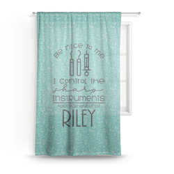 Dental Hygienist Sheer Curtain - 50"x84" (Personalized)