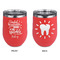 Dental Hygienist Stainless Wine Tumblers - Coral - Double Sided - Approval