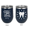 Dental Hygienist Stainless Wine Tumblers - Navy - Double Sided - Approval