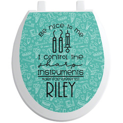 Dental Hygienist Toilet Seat Decal - Round (Personalized)