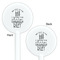 Dental Hygienist White Plastic 5.5" Stir Stick - Double Sided - Round - Front & Back