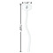 Dental Hygienist White Plastic 7" Stir Stick - Oval - Dimensions