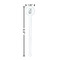 Dental Hygienist White Plastic 7" Stir Stick - Round - Dimensions